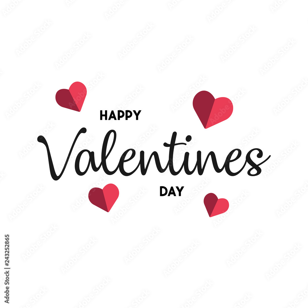 Happy Valentines Day typography poster. background. vector illustration EPS10