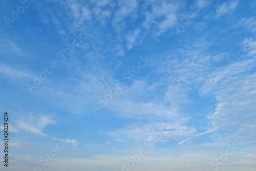 Blue sky with stratus cloud photo