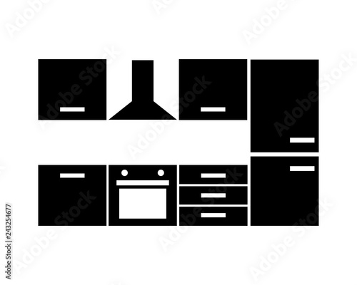 kitchen furniture icon. vector illustration