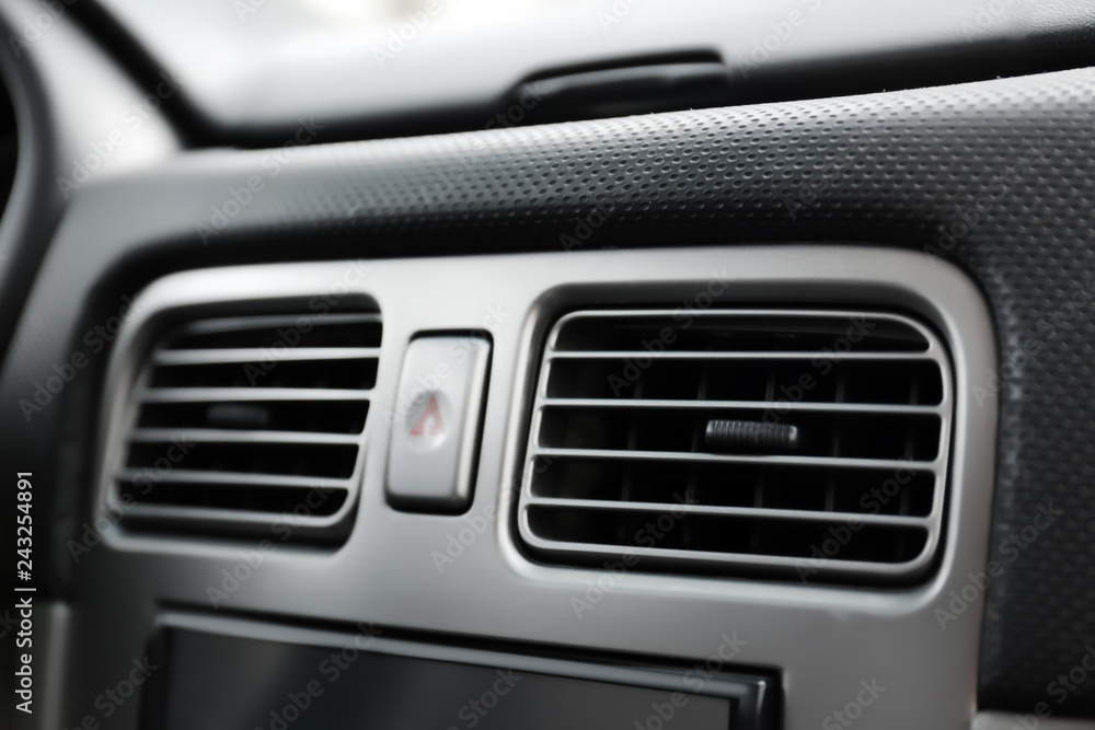 Air conditioner system in modern car, closeup Air conditioner system in modern car, closeup