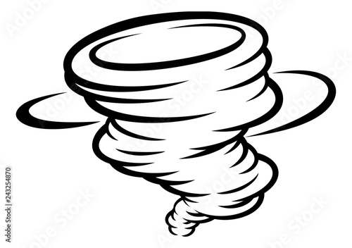 A tornado twister cyclone or hurricane icon concept