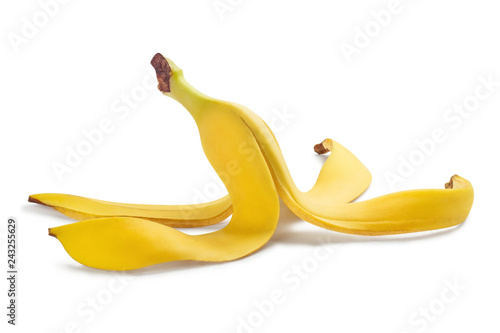 Banana peel, isolated on white background