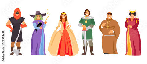 Set of Royal characters vector