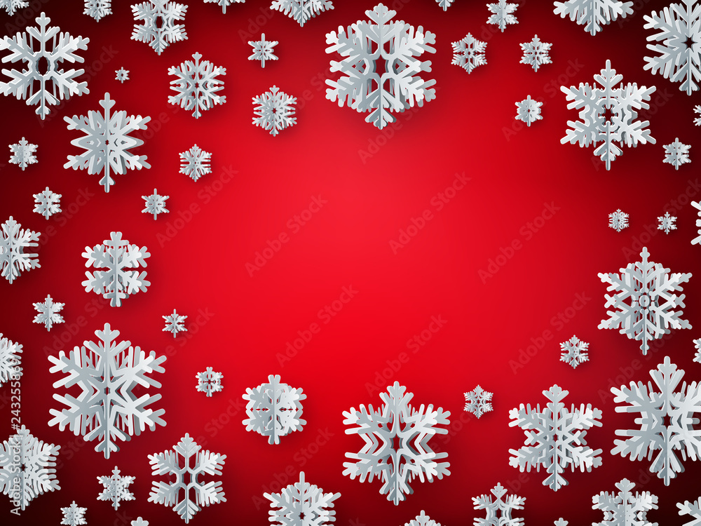 Christmas decoration card template made of paper snowflakes with copyspace. EPS 10 Christmas decoration card template made of paper snowflakes with copyspace. EPS 10