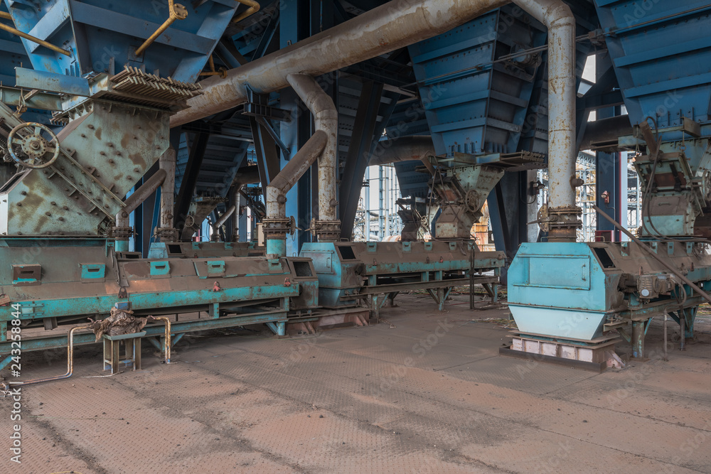 Naklejka premium abandoned ore processing workshop
