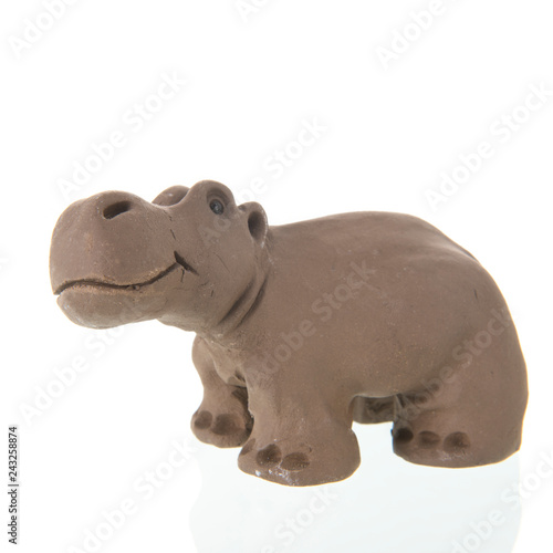 Funny clay Hippo