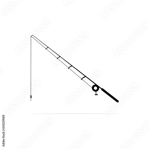 fishing rod Icon. Vector concept illustration for design.