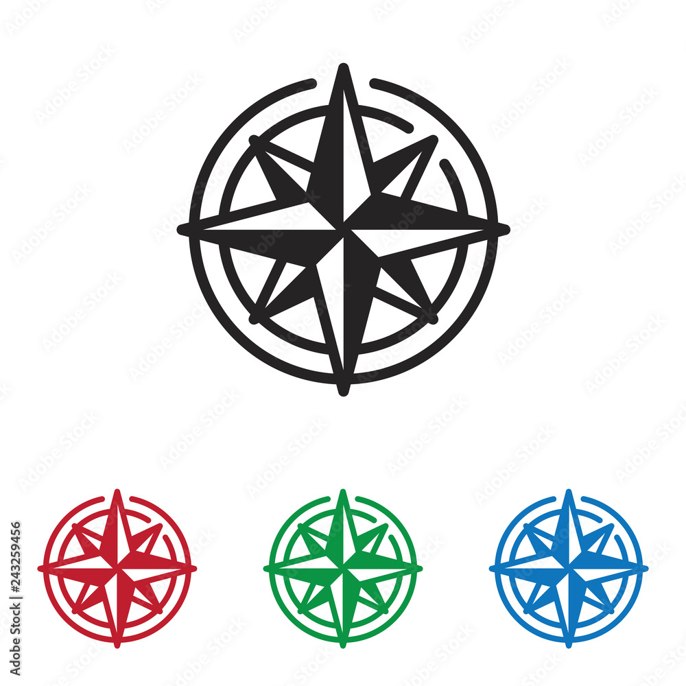 Compass vector icon Compass vector icon