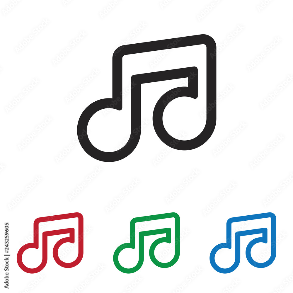 Musical note vector icon Musical note vector icon