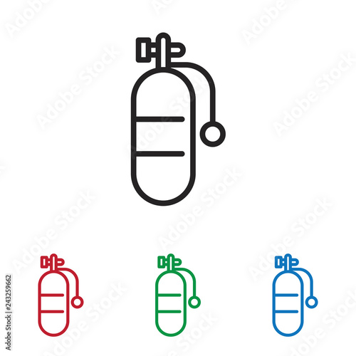Air tank vector icon
