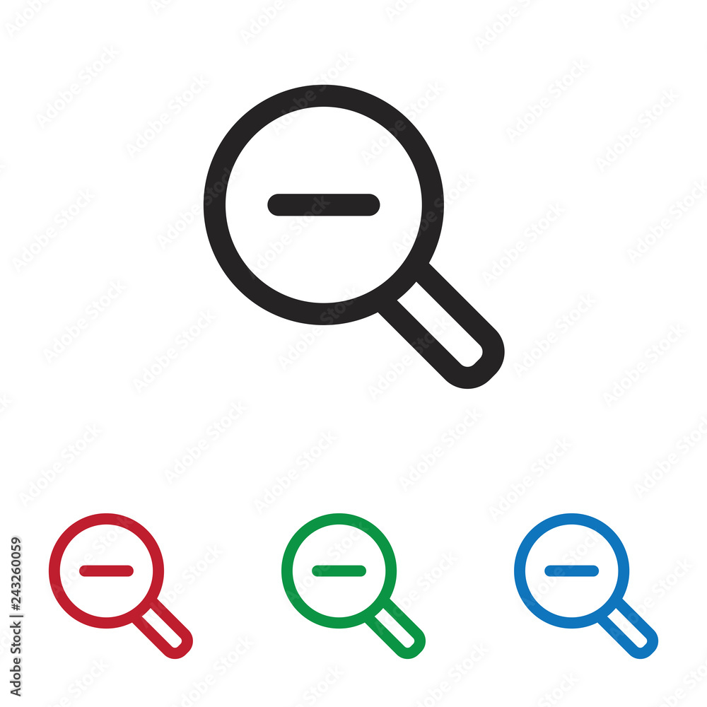 Zoom out vector icon Zoom out vector icon