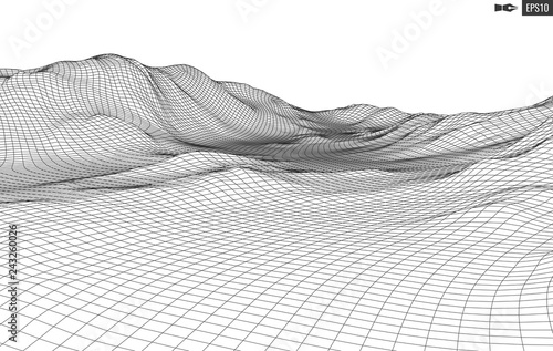 Fototapeta Abstract vector landscape background