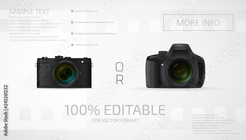 Digital cameras, SLR  and system.