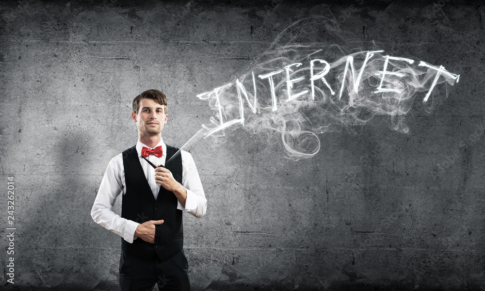 Conceptual image of young businessman. Conceptual image of young businessman.
