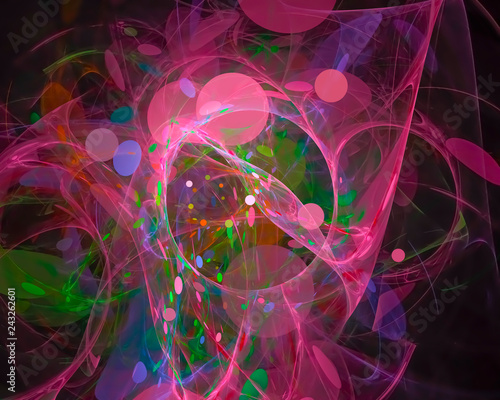 abstract digital fractal  beautiful design  disco