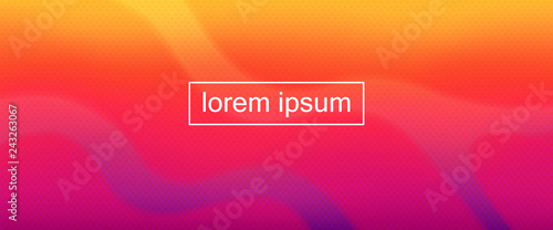 Background with vibrant gradient from yellow to purple. Blurred fluid effect. Vector illustration