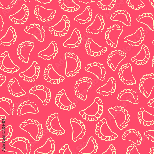 Seamless pattern with dumplings