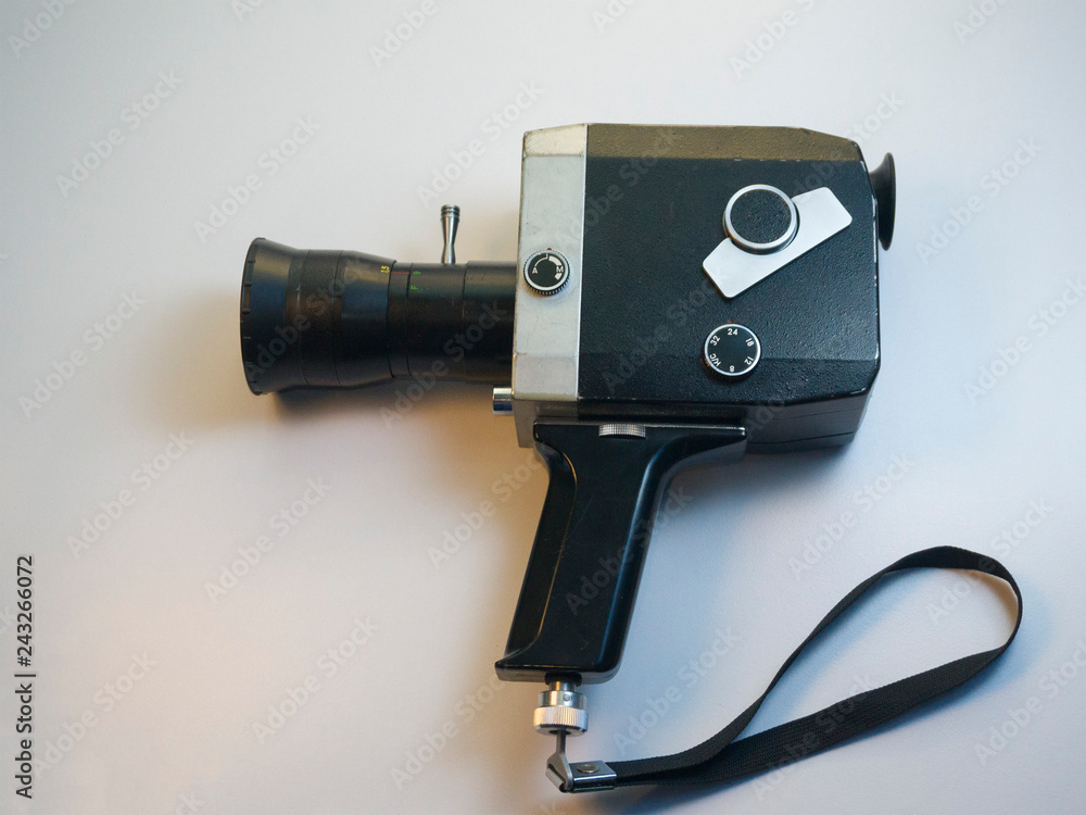 Retro video camera on white background. Retro video camera on white background.
