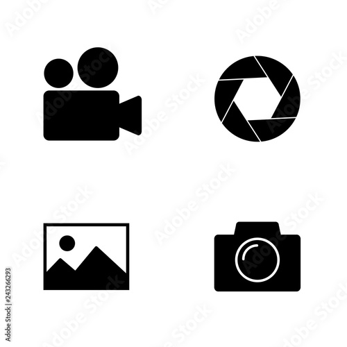 Photography vector icon set.