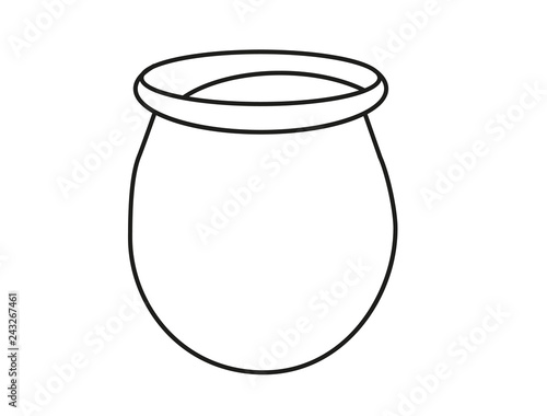 sketch of an old pot, isolated