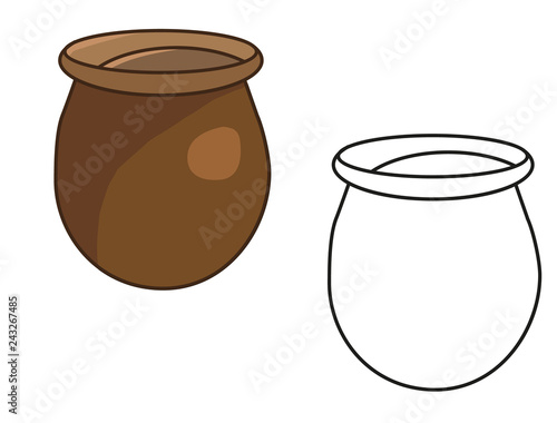  isolated clay pot