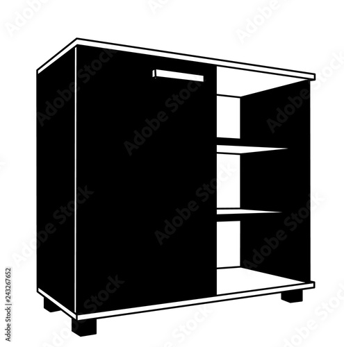 furniture nightstand silhouette
