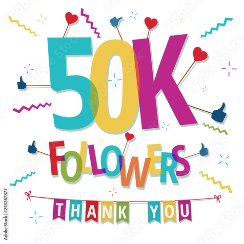 50000 followers thank you