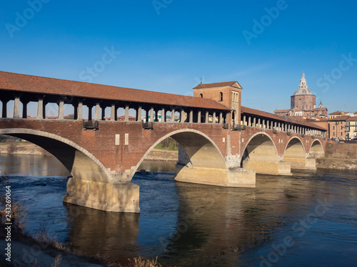 The famous covered bridge of Pavia