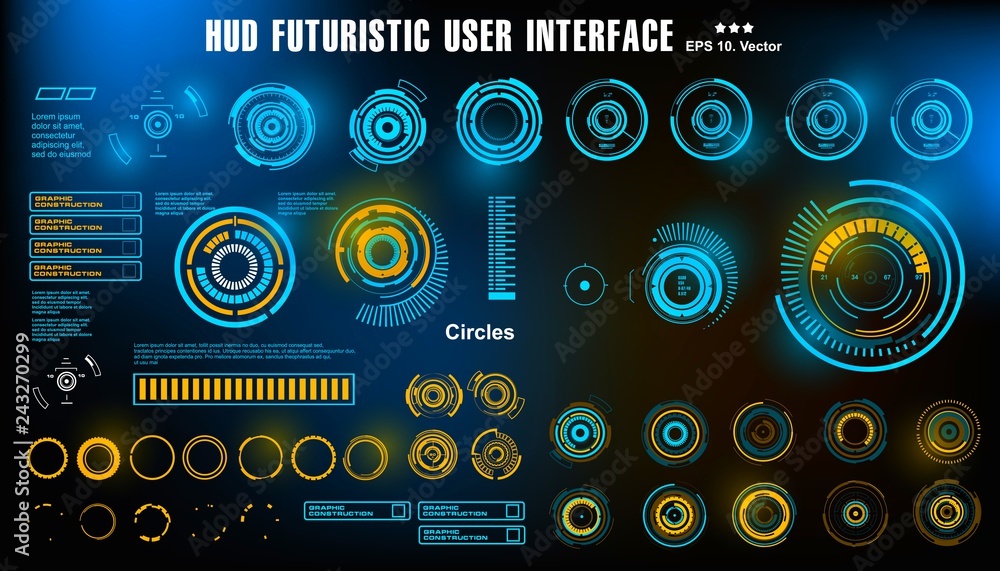 Sci-fi futuristic hud dashboard display virtual reality technology screen, target Sci-fi futuristic hud dashboard display virtual reality technology screen, target