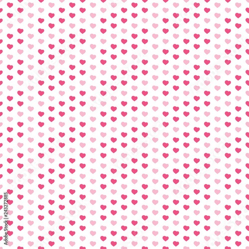 Abstract Seamless White, Pink and Purple Hearts Pattern - Valentine's Day Card or Background Vector Design 
