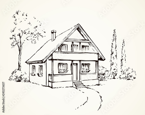 Vector drawing. House