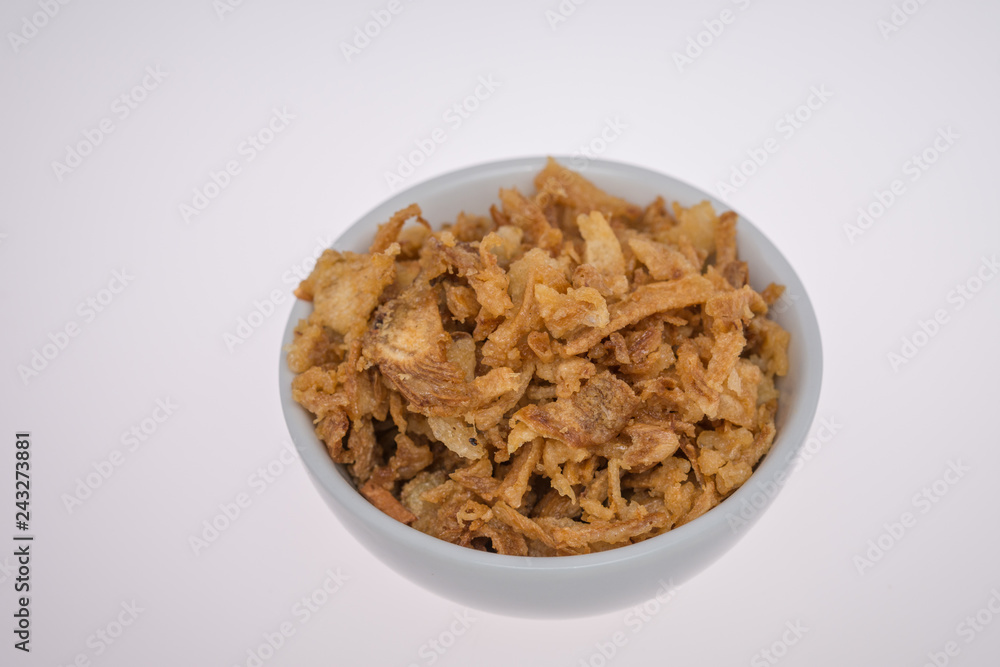 Crispy fried onion flakes