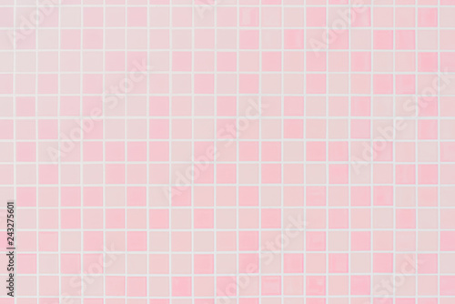 White or Pink ceramic wall and floor tiles abstract background.