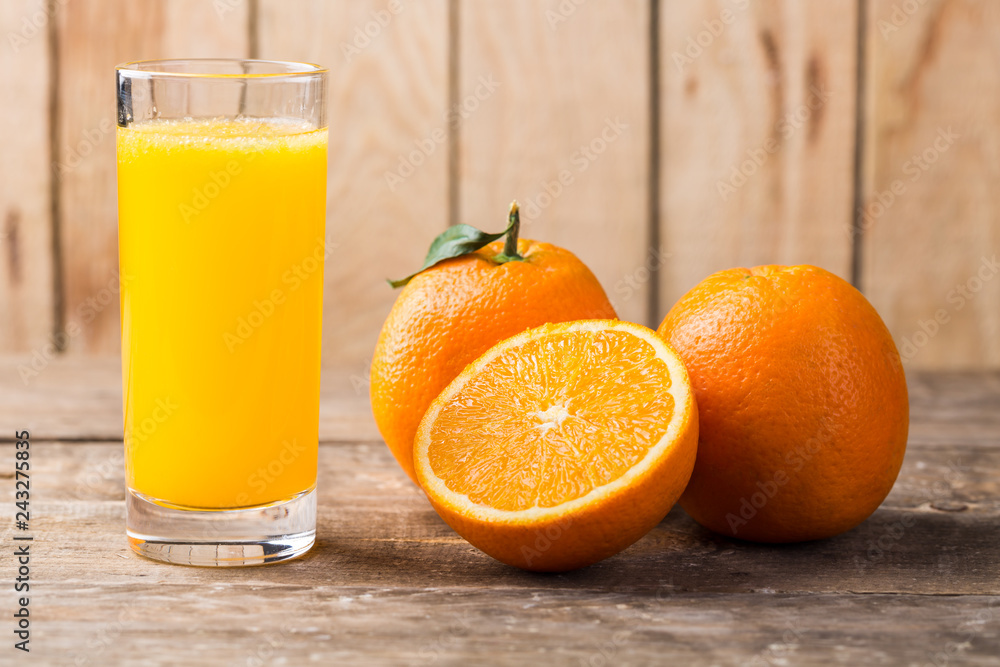 Orange Juice, Healthy lifestyle. Glass of orange juice and fruits Orange Juice, Healthy lifestyle. Glass of orange juice and fruits