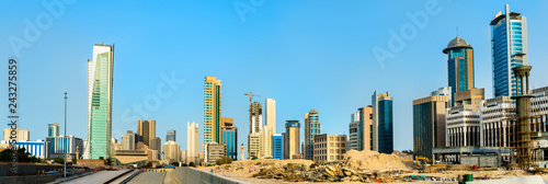 Modern skyscrapers in Kuwait City Downtown