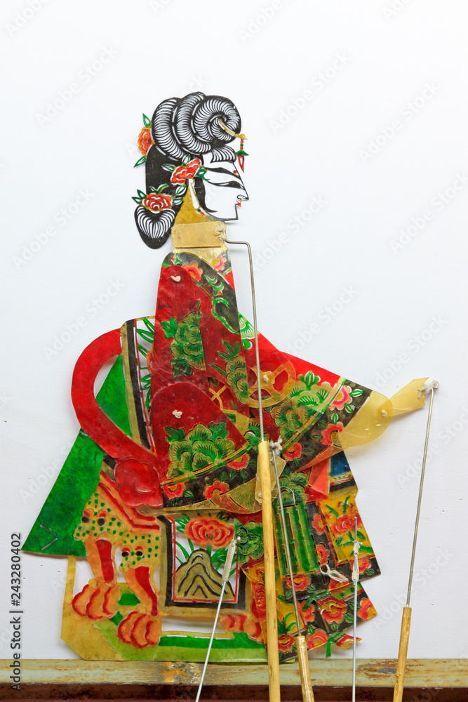 Naklejka premium Chinese shadow play props