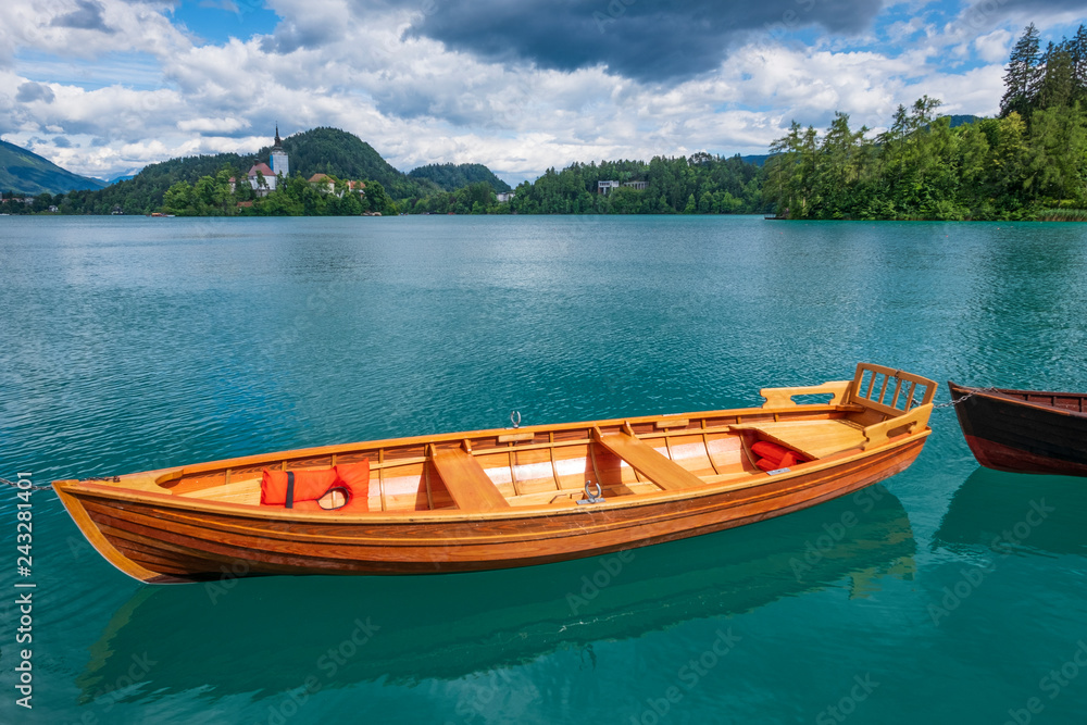 Boat on a Bled lake