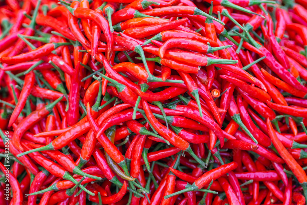Close-up Of Fresh red chili pepper.