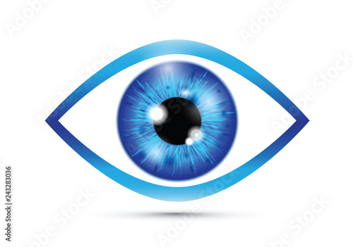 blue Realistic eyeball