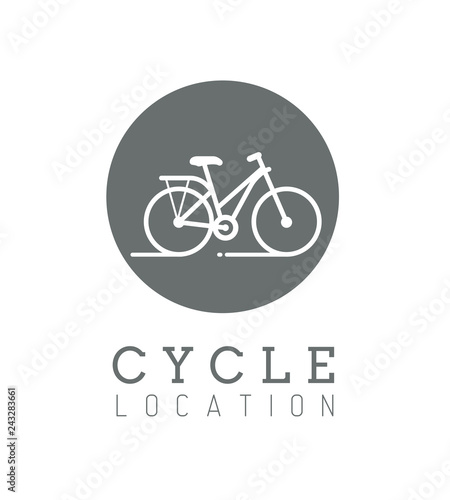 Vélo, logo, identité visuelle, sport, loisirs, famille, randonnée 