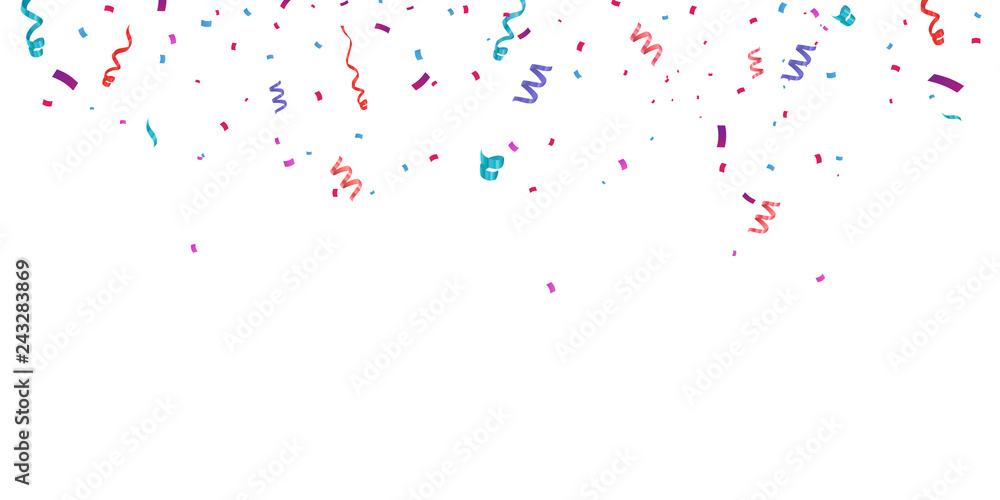 Confetti isolated. Festive vector illustration