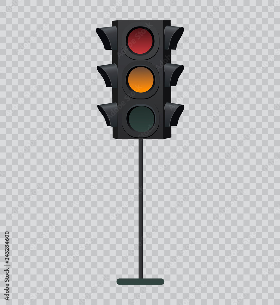 Icons depicting typical horizontal traffic signals with red light above