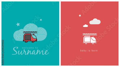 Faire part naissance pompier