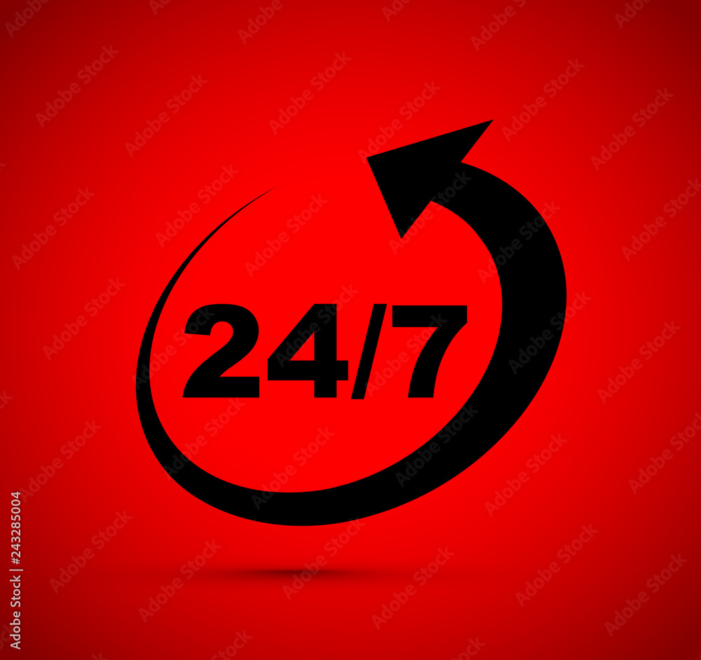 twenty four seven icon twenty four seven icon