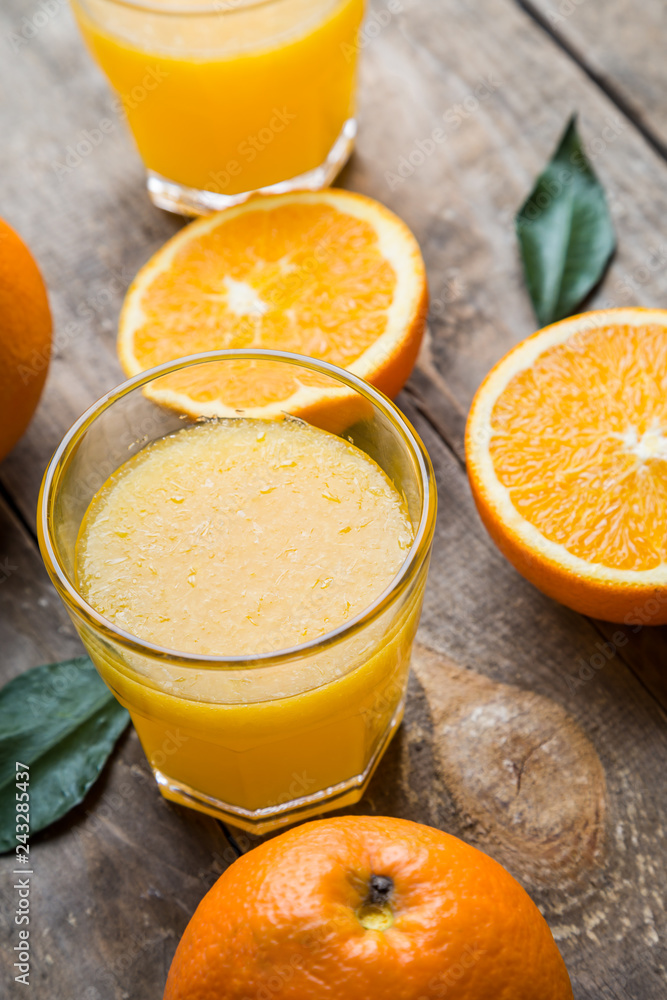 Orange juice. Freshly pressed orange juice and oranges Orange juice. Freshly pressed orange juice and oranges