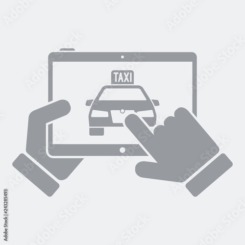 Taxi application on tablet