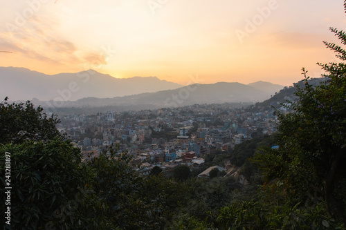 Sunset view at Kathmandu valley from Swayambhunath. © AlexandraDaryl