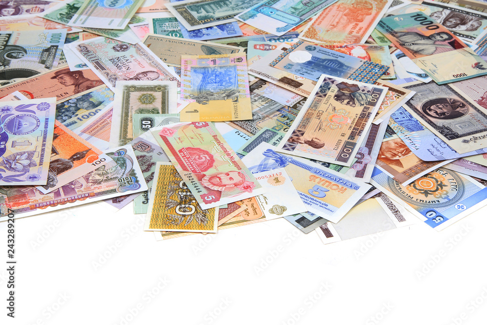 money different banknotes