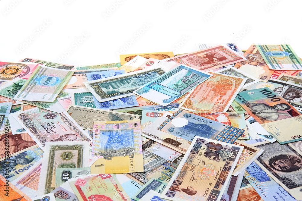 money different banknotes backround