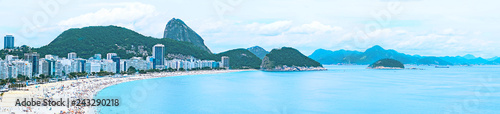 Copacabana Beach and Sugar Loaf Mountain in Rio de Janeiro, Brazil. Aerial view of Rio de Janeiro with Copacabana. horizontal © IrynaV